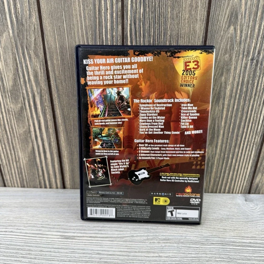 Guitar Hero (Sony PlayStation 2, 2006) Complete With Manual